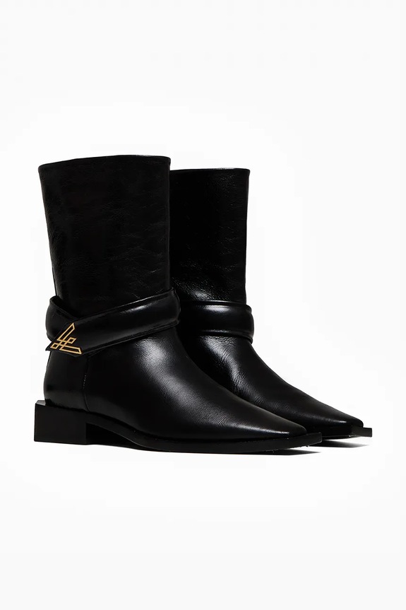 Vanda Novak botki skórzane ZOEY DEEP BLACK ZOEY.DEEP.BLACK czarny AW25