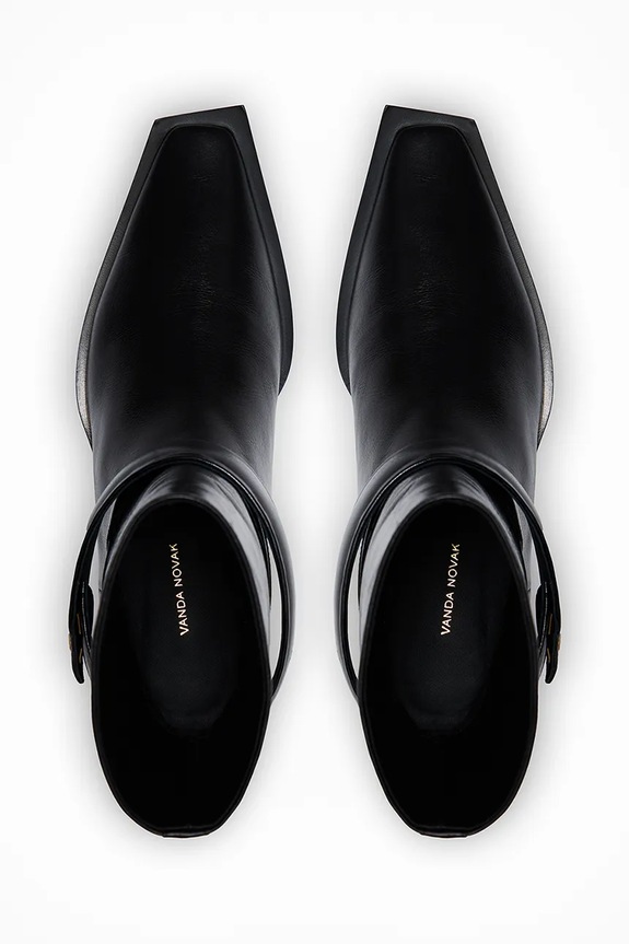 Vanda Novak botki skórzane ZOEY DEEP BLACK czarny ZOEY.DEEP.BLACK