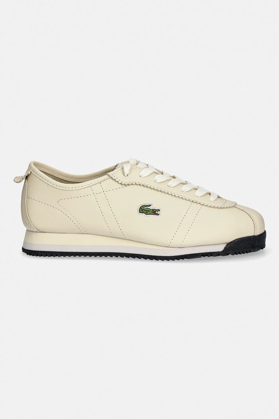 Кожаные кроссовки Lacoste Club-Low Sneakers 50SFA0061 бежевый SS26