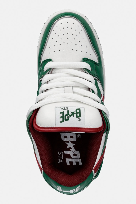 A Bathing Ape sneakersy skórzane NEW BAPE SK8 STA #1 zielony 001FWL302310L