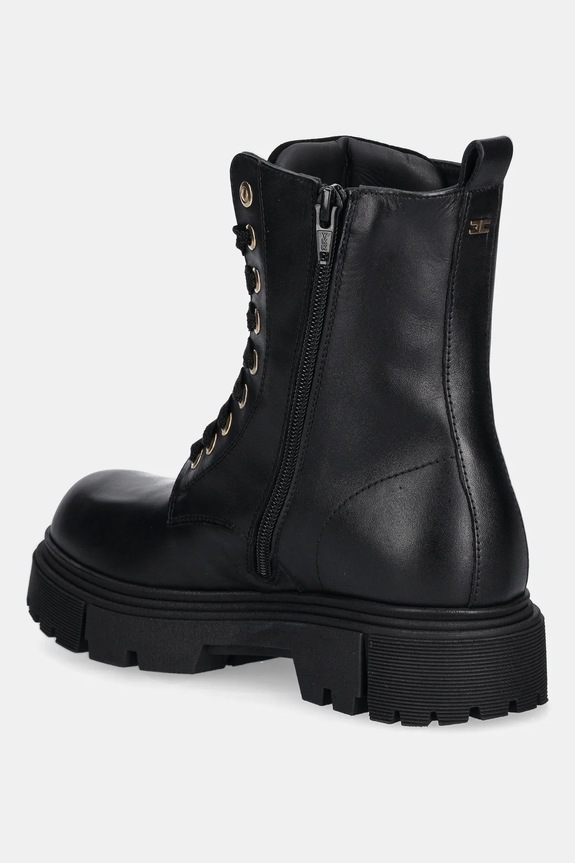 Κοριτσίστικα Παιδικές δερμάτινες αρβύλες Elisabetta Franchi F4A5.E0411 μαύρο