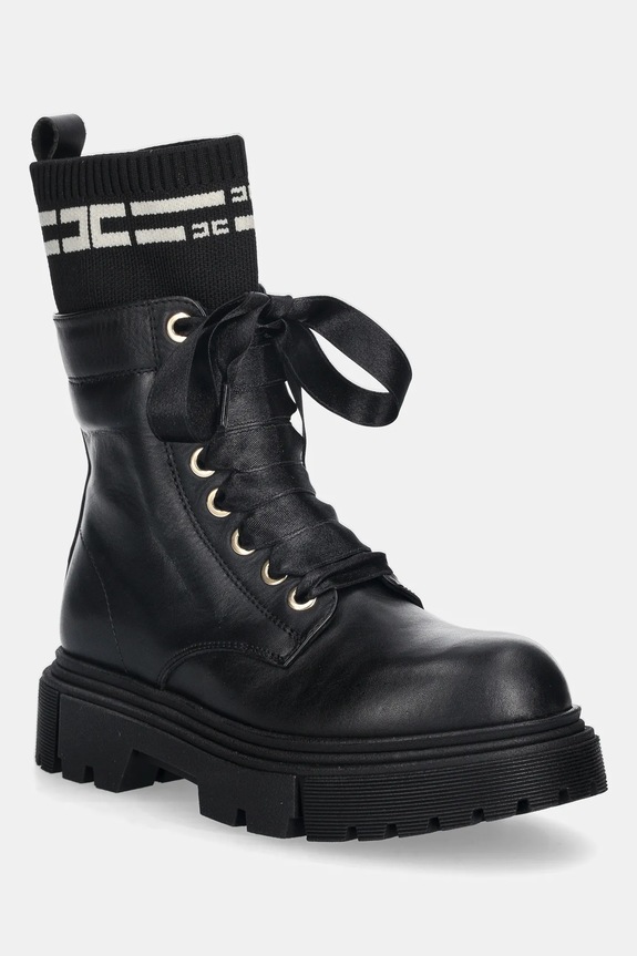 Παιδικές μπότες Elisabetta Franchi υφασμάτινο μαύρο F4A5.E0422.30.34