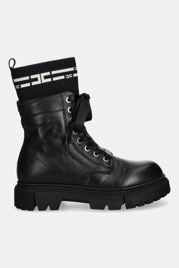 Παιδικές δερμάτινες αρβύλες Elisabetta Franchi F4A5.E0422.35.38 μαύρο AW25