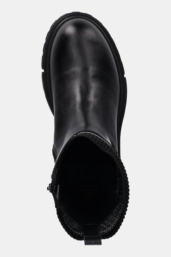 Elisabetta Franchi gyerek magascipő bőrből fekete F4A5.E0424