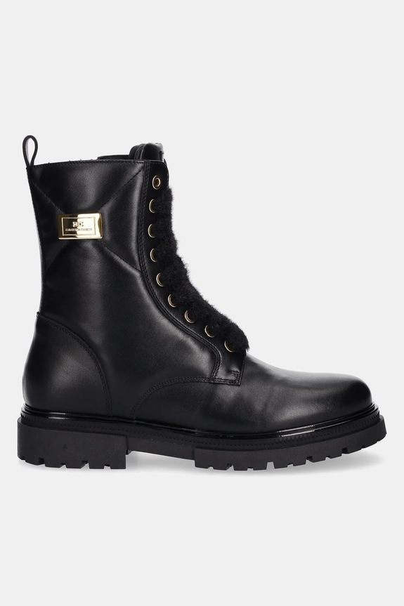 Elisabetta Franchi botki skórzane F4A5.E0432 czarny AW25