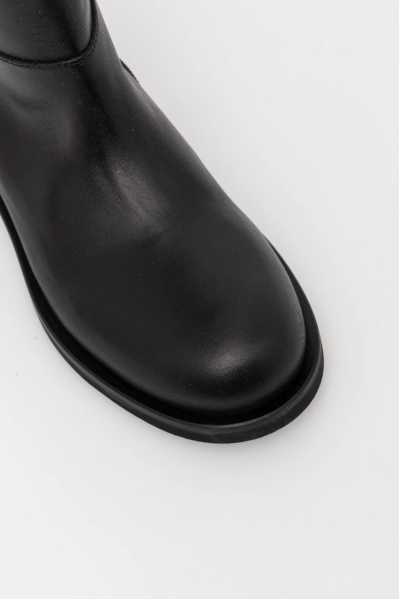 Dječje kožne čizme Elisabetta Franchi crna F4A6.E0449