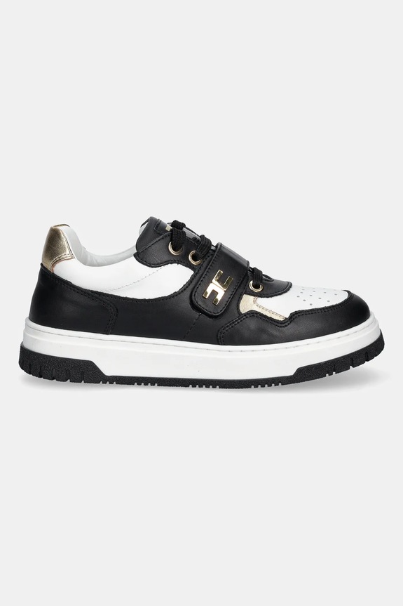 Παιδικά δερμάτινα sneakers Elisabetta Franchi F4A9.E0344.30.34 μαύρο AW25
