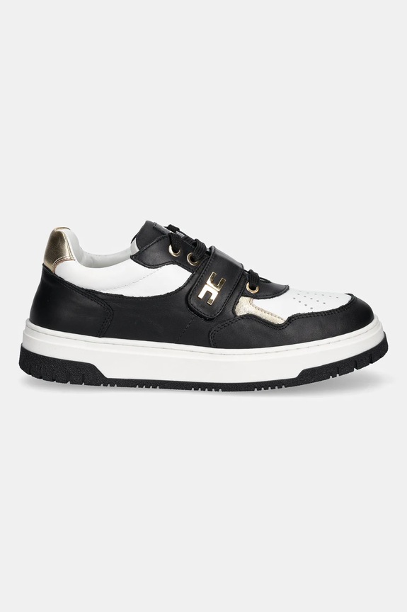 Παιδικά δερμάτινα sneakers Elisabetta Franchi F4A9.E0344.35.38 μαύρο AW25