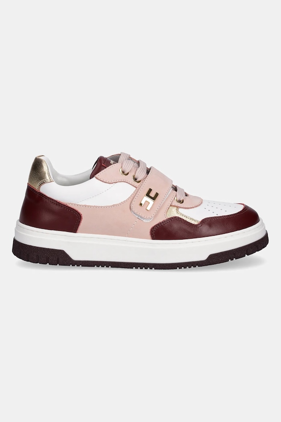 Detské kožené tenisky Elisabetta Franchi F4A9.E0345.35.38 ružová AW25