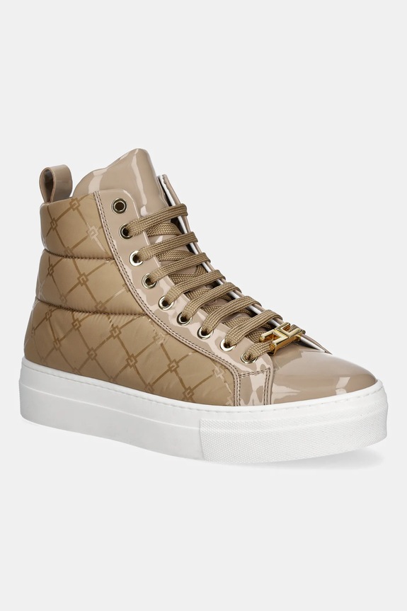 Elisabetta Franchi scarpe da ginnastica per bambini tessile marrone F4A9.E0359