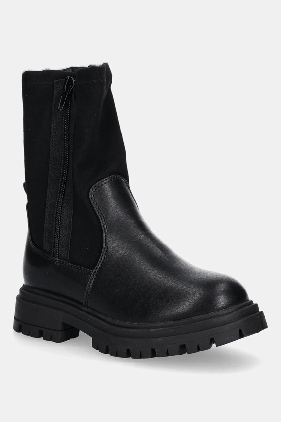 Calvin Klein Jeans botki dziecięce imitacja skóry licowej czarny V3A5.83123.30.34