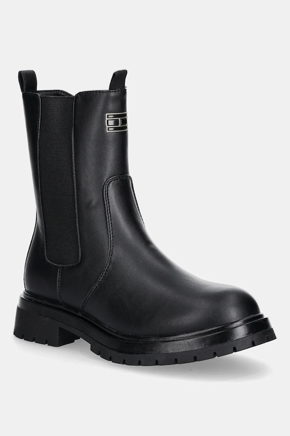Dětské holínky Tommy Hilfiger imitace kůže černá T3A5.34016