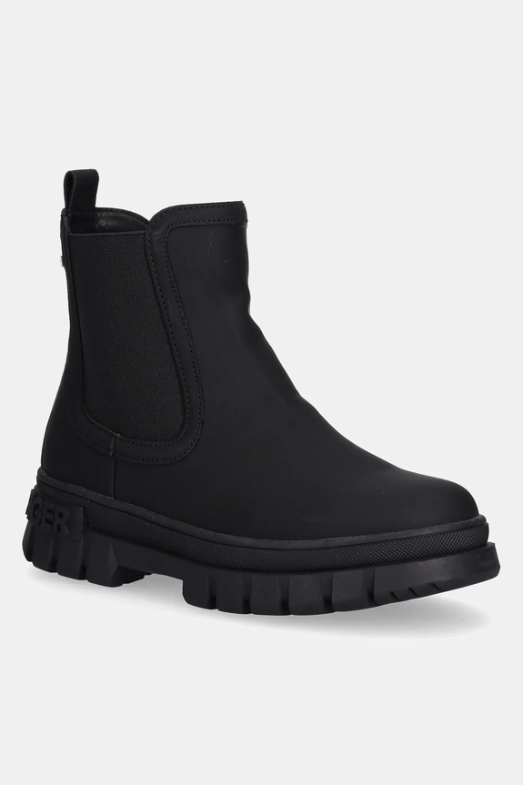 Gležnjače Tommy Hilfiger imitacija zrnate kože crna T3X5.34130.35.41