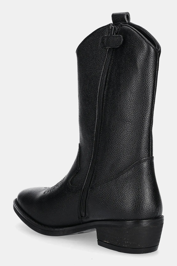 DÍVKA Dětské kožené kovbojské boty Tommy Hilfiger T3A6.34040 černá