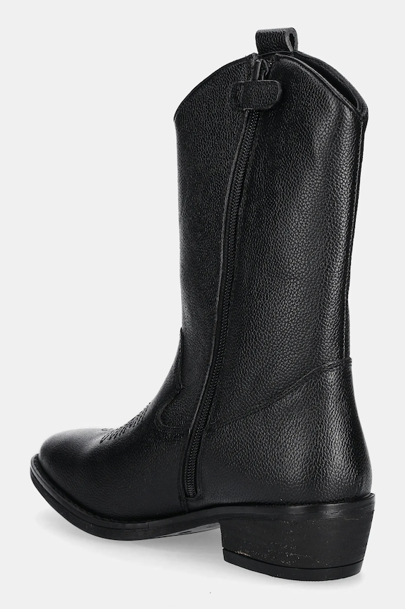 DÍVKA Dětské kožené kovbojské boty Tommy Hilfiger T3A6.34040 černá