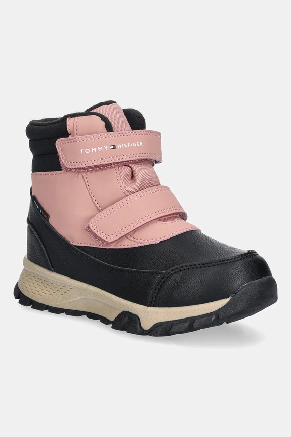 Dječje zimske čizme Tommy Hilfiger imitacija zrnate kože roza T1A5.34048.30.34