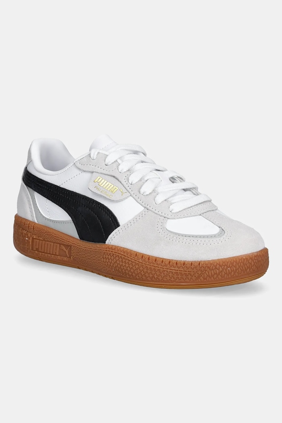 Παιδικά δερμάτινα sneakers Puma Palermo Moda Jr δέρμα σαμουά λευκό 398855