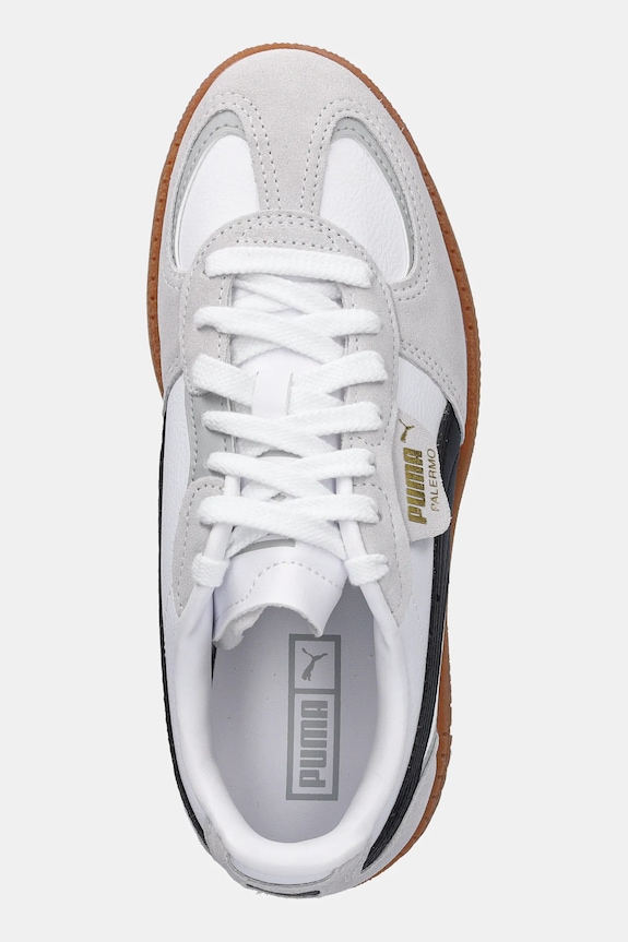 Παιδικά δερμάτινα sneakers Puma Palermo Moda Jr λευκό 398855