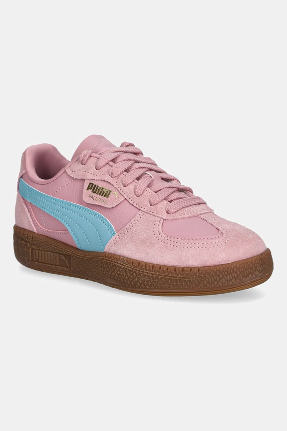 Παιδικά δερμάτινα sneakers Puma Palermo Moda Jr δέρμα σαμουά ροζ 398855