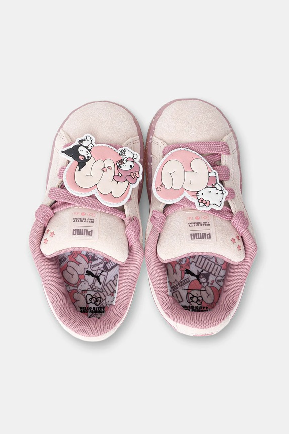 Otroške superge iz semiša Puma Suede XL HK&FR 2 AC 403394 roza AW25