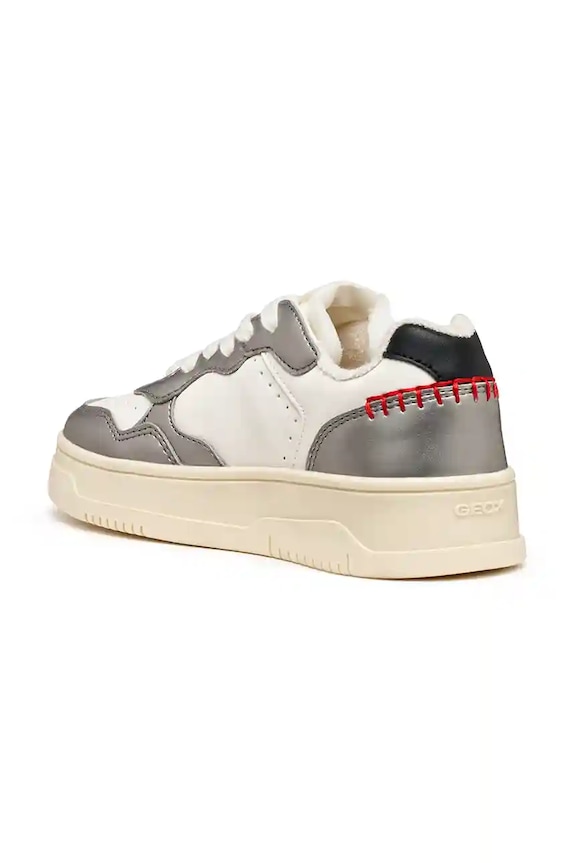 Geox sneakersy skórzane dziecięce LESTRELLA srebrny J56NLC.054AJ.31.35