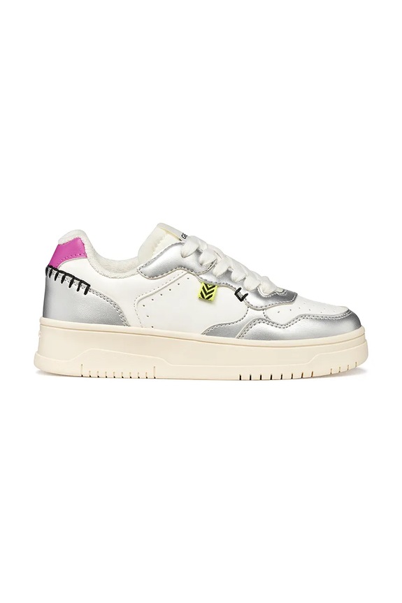 Geox sneakersy skórzane dziecięce LESTRELLA J56NLC.054AJ.36.39 biały SS26