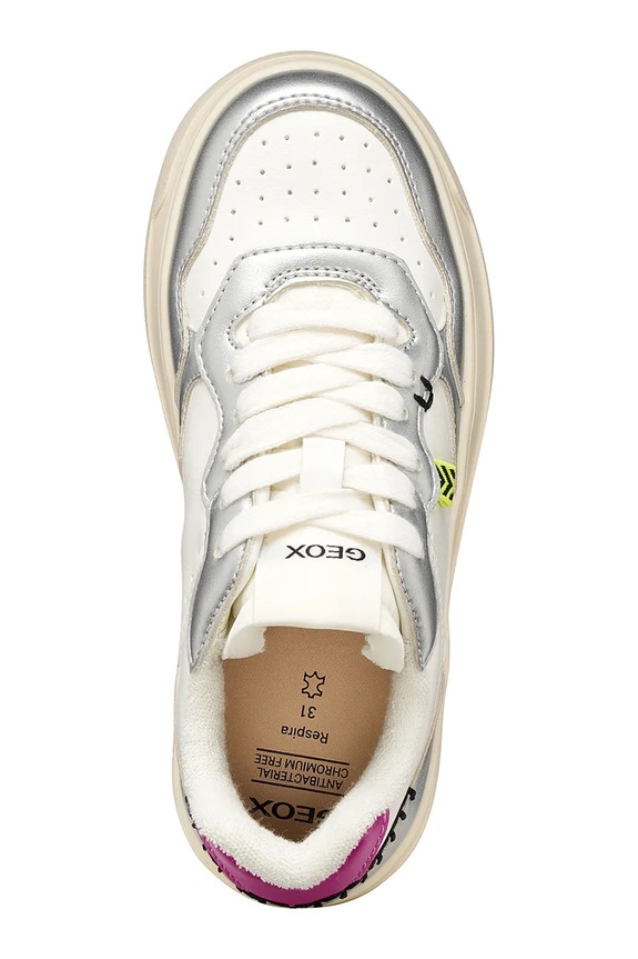 Geox sneakersy skórzane dziecięce LESTRELLA J56NLC.054AJ.36.39 biały