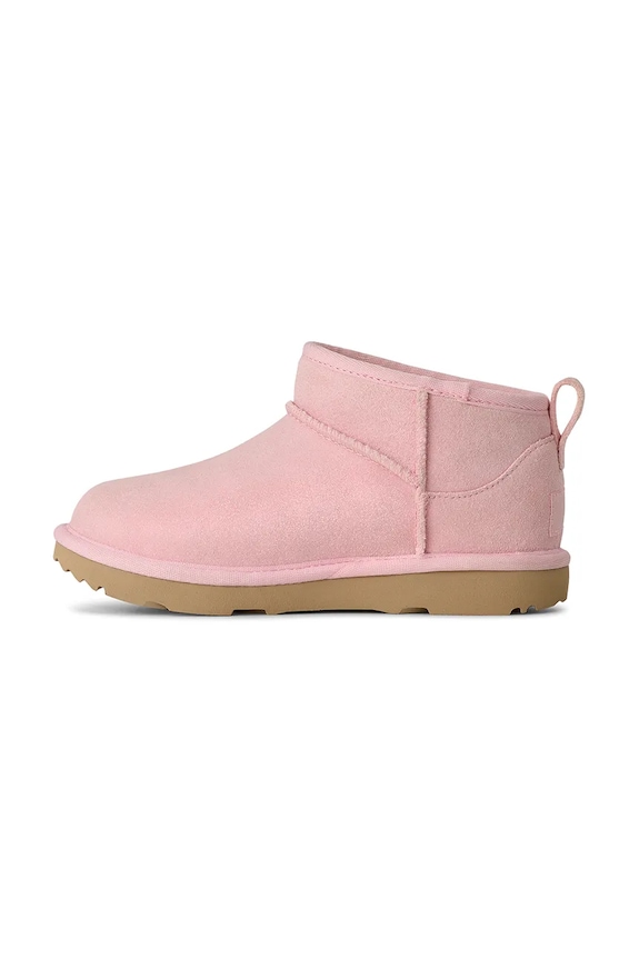 Детские кожаные зимние ботинки UGG CLASSIC ULTRA MINI DAZZLE розовый 1171291K.G
