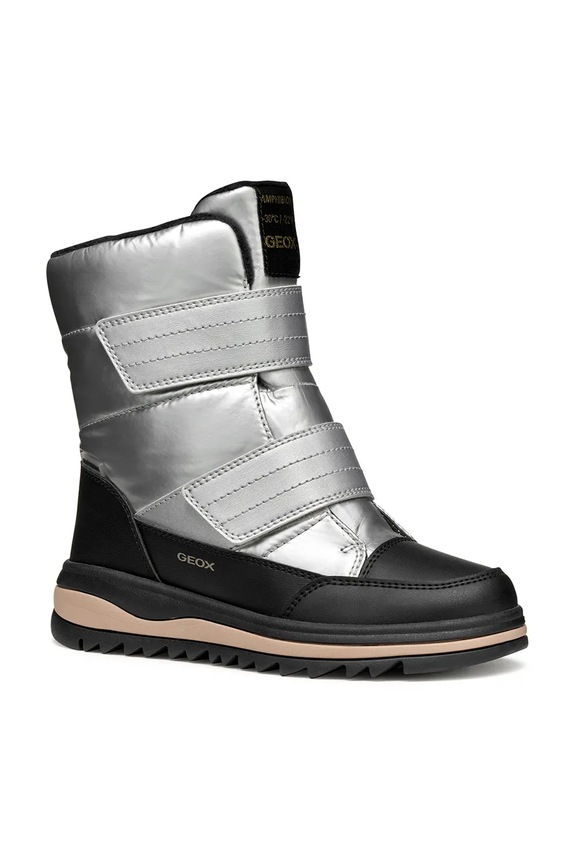 Παιδικές χειμερινές μπότες Geox ADELHIDE ελαφρώς μονωμένα ασημί J56EWA.0LVNF.36.39