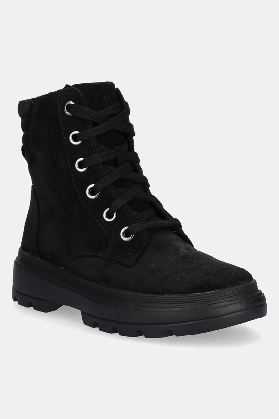 Παιδικές μπότες σουέτ Geox KIDDARTAH με κορδόνια μαύρο J56NDA.00022.28.35