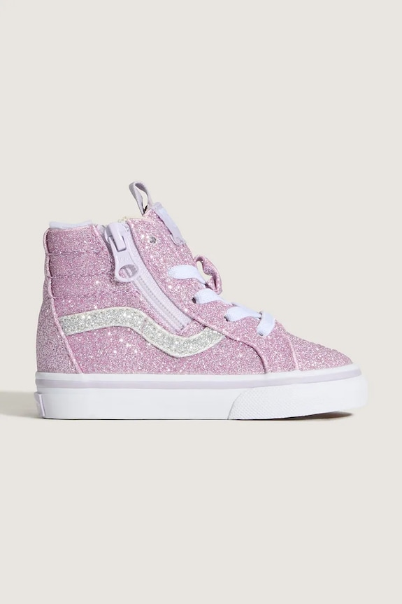 Vans scarpe da ginnastica per bambini SK8-Hi Reissue Side Zip finta pelle fiore rosa VN0007Q3EMY1