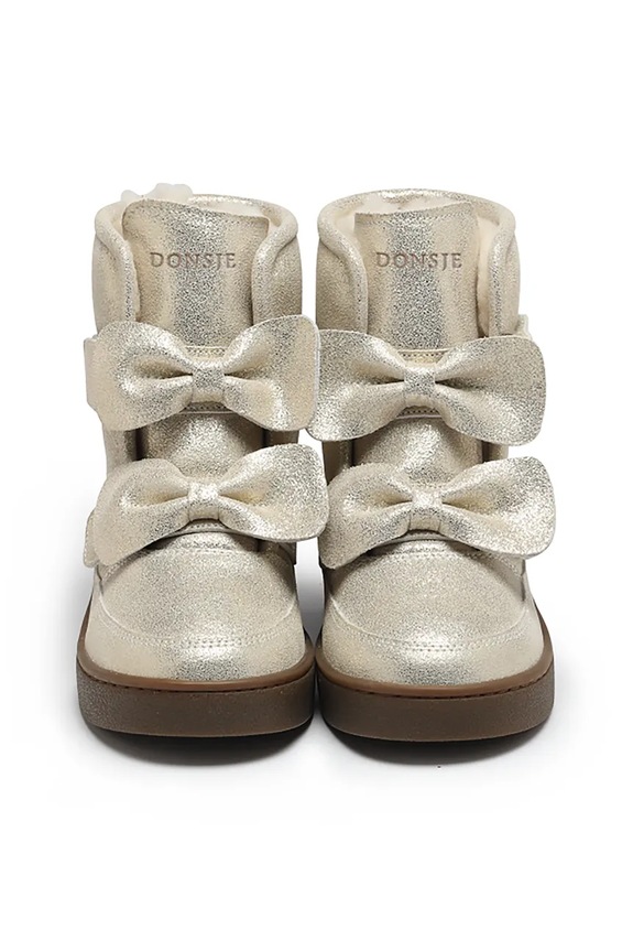 Παιδικές δερμάτινες χειμερινές μπότες Donsje Isa Exclusive Boots ασημί 2024200.22.28
