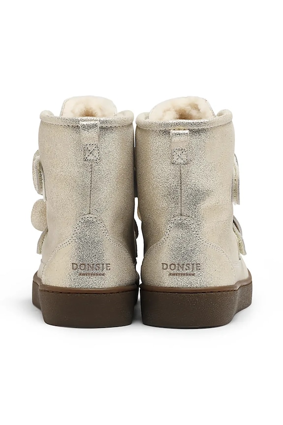 Παιδικές δερμάτινες χειμερινές μπότες Donsje Isa Exclusive Boots 2024200.29.33 ασημί