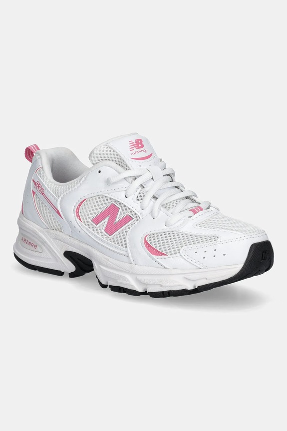 New Balance scarpe da ginnastica per bambini 530 finta pelle fiore bianco GR530CL