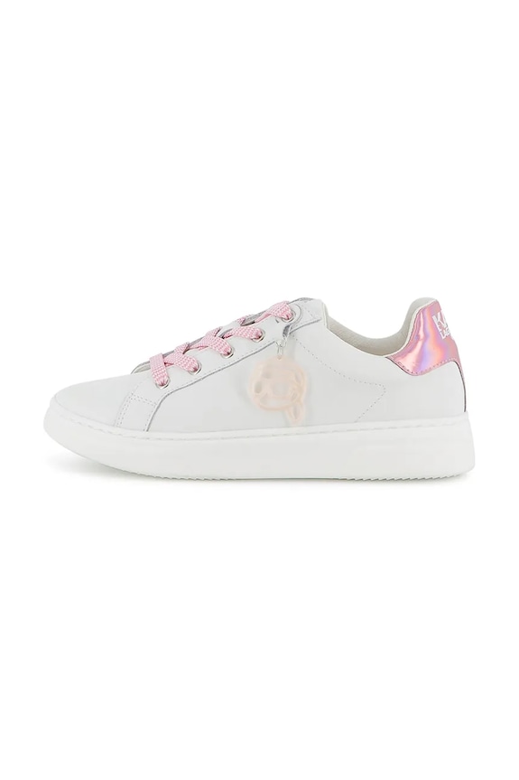 Detské kožené tenisky Karl Lagerfeld Z30979.36.39 biela AW25