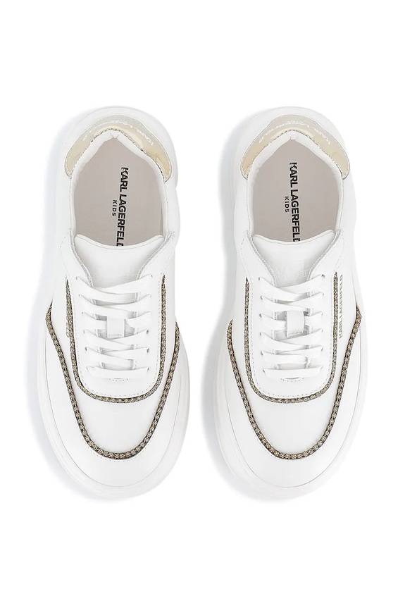 Дитячі шкіряні кросівки Karl Lagerfeld білий Z30981.27.35