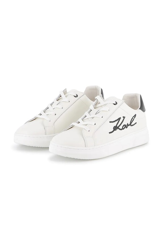 Дівчинка Дитячі шкіряні кросівки Karl Lagerfeld Z30982.36.39 білий