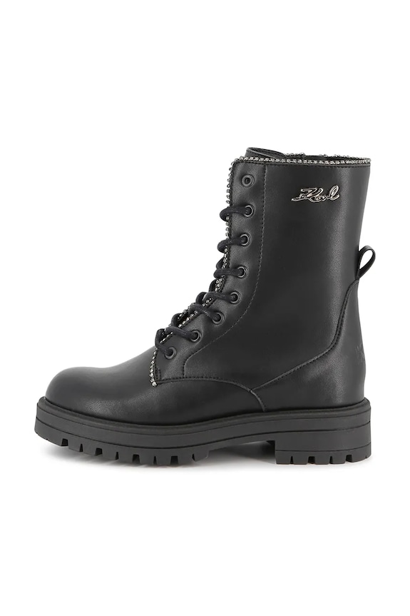 Detské kožené topánky Karl Lagerfeld Z30983.36.39 čierna AW25