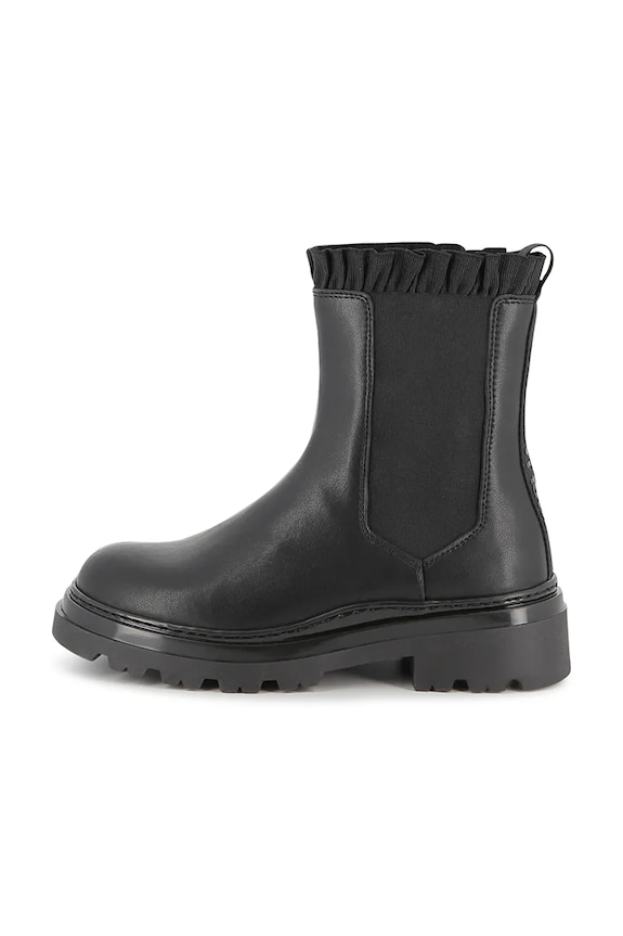 Παιδικές δερμάτινες μπότες τσέλσι Karl Lagerfeld Z30984.36.39 μαύρο AW25