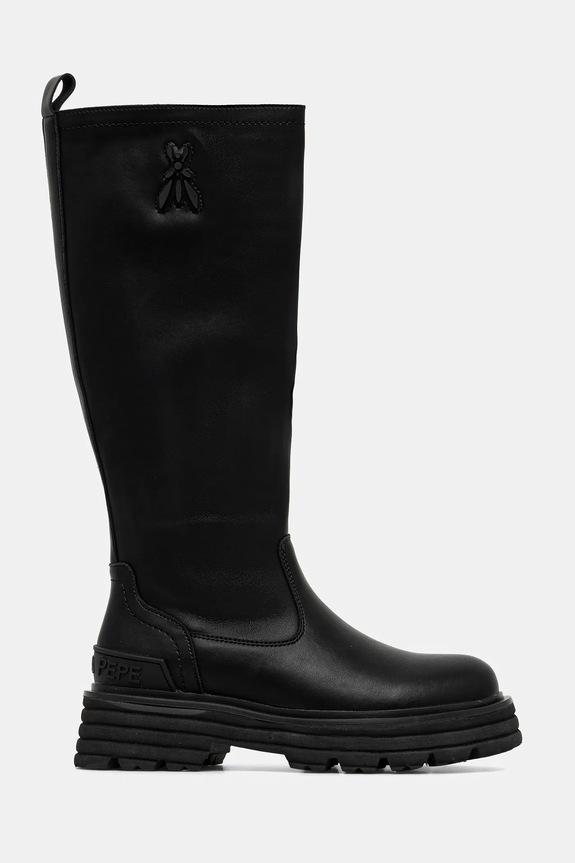 Dječje kožne čizme Patrizia Pepe PPJ980 crna AW25