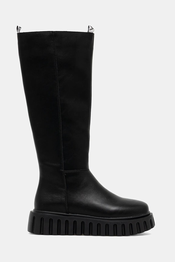 Παιδικές δερμάτινες μπότες Patrizia Pepe PPJ983 μαύρο AW25