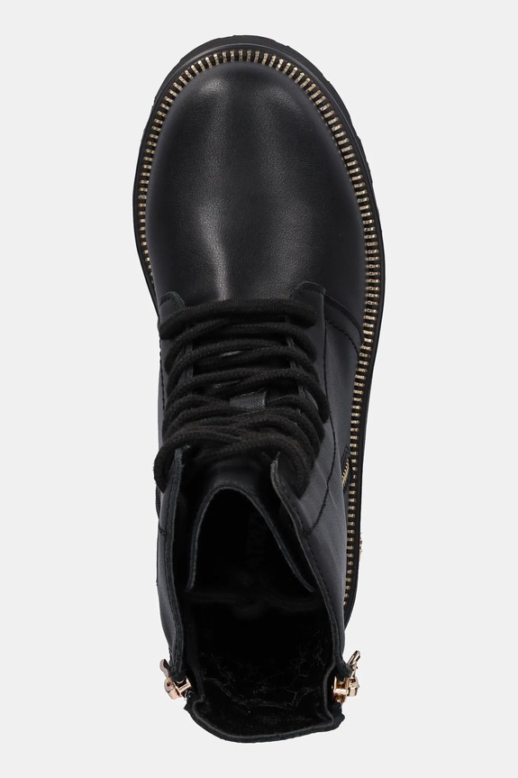 Kožne dječje čizme Patrizia Pepe crna PPJ961