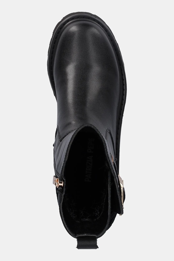 Dječje kožne gležnjače Patrizia Pepe crna PPJ967