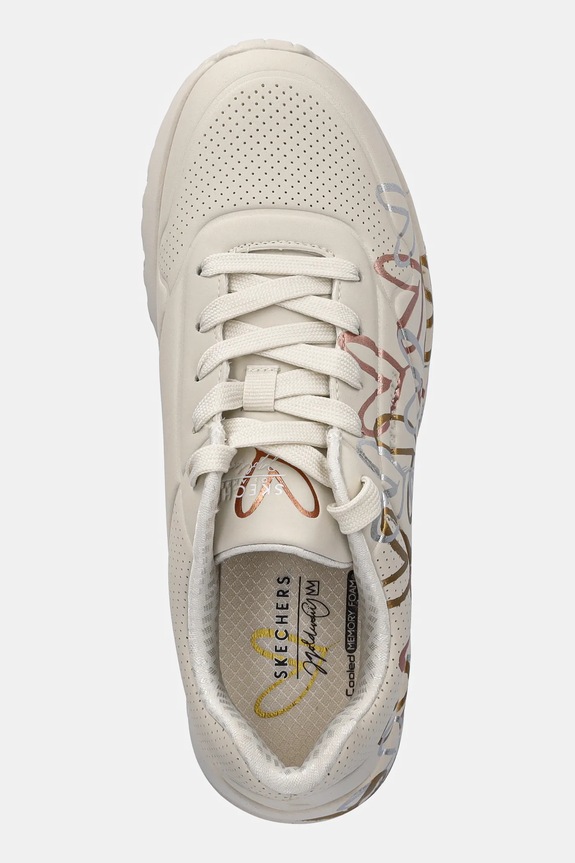 Tenisky Skechers UNO LITE - METALLIC LOVE béžová 314067L