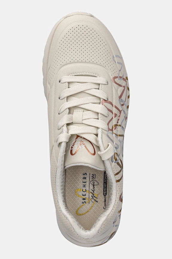Tenisky Skechers UNO LITE - METALLIC LOVE béžová 314067L