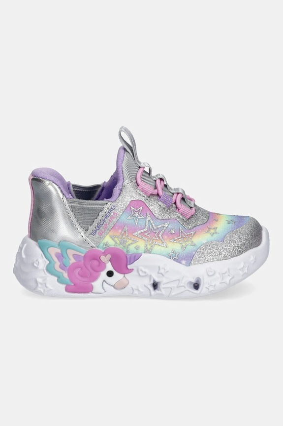 Skechers sneakersy dziecięce UNICORN CHARMER-LIL STARLITE 302297N srebrny SS26