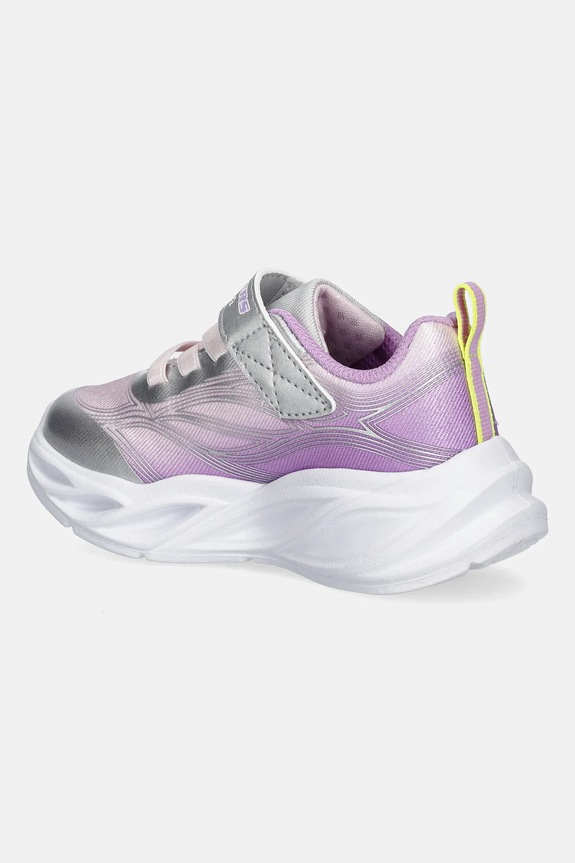 Dziewczynka Skechers sneakersy dziecięce COSMIC GLOW 303712N srebrny