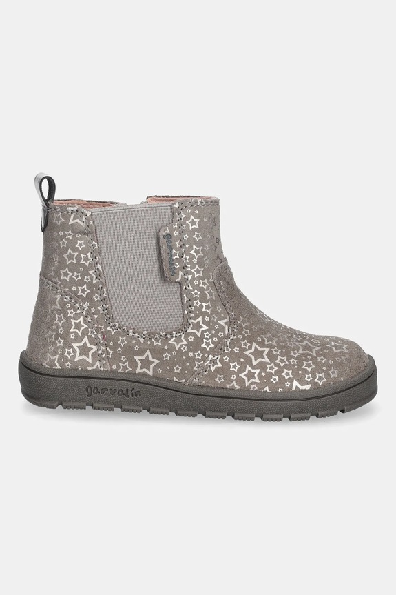 Garvalin stivaletti chelsea in pelle scamosciata bambini 251500.25.27 grigio AW25