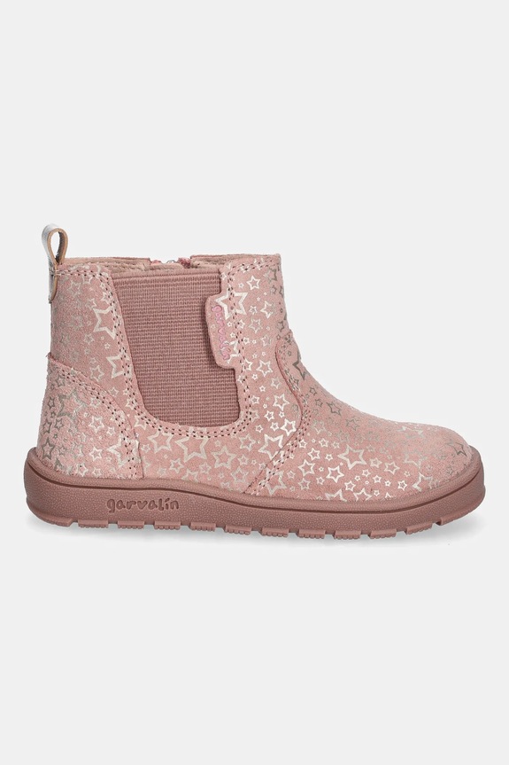 Garvalin stivaletti chelsea in pelle scamosciata bambini 251500.25.27 rosa AW25