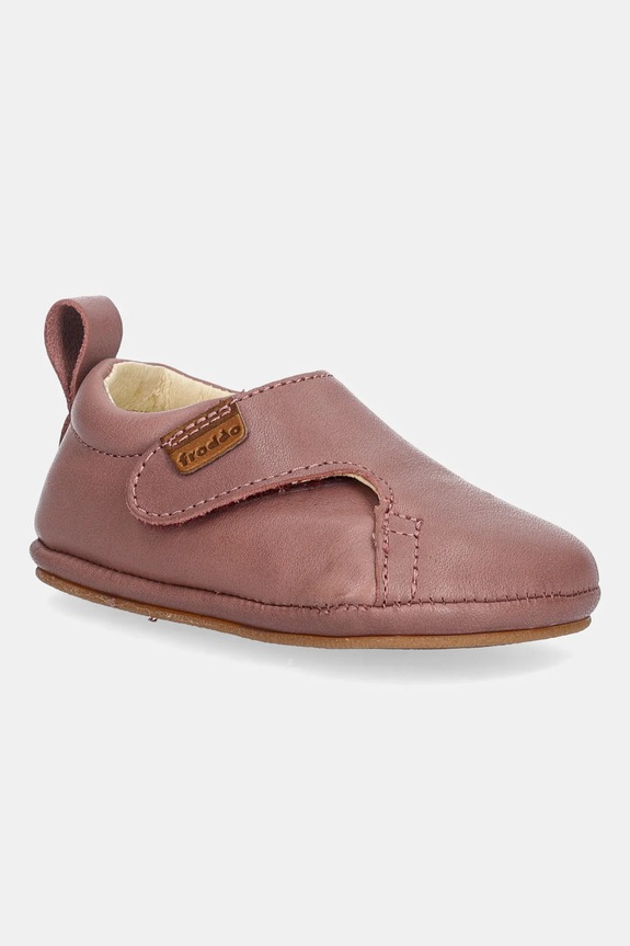 Kožne cipele za bebe Froddo BAREFOOT PREWALKERS zrnata koža roza G1130020